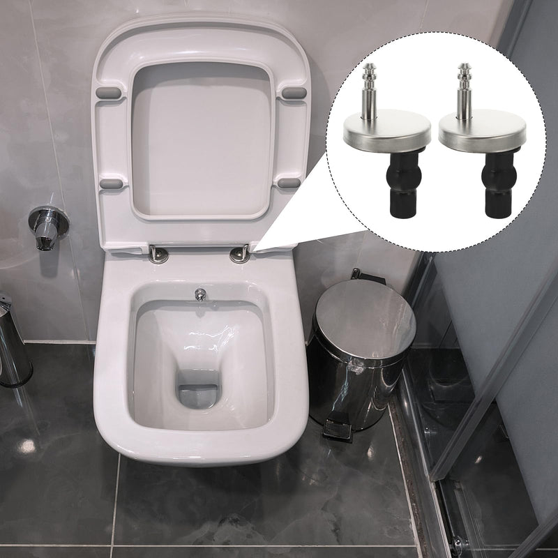 DOITOOL Toilet Seat Hinge Replacement Kit 2 Pcs Universal Toilet Cover Accessories with Quick Release Screws and Top Fix Nuts for Bathroom Repair