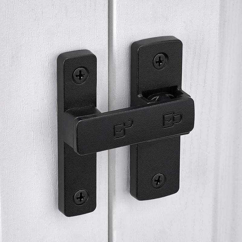 Matte Black Barn Door Latches,180 Degree Gate Lock,Flip Gate Latches Hardware,Zinc Alloy Door Lock Latch, Pet Lock,Door Security Door Latch Lock for Cabinets,Bathroom, Barn & Garden Matte Black_180 Degree 1