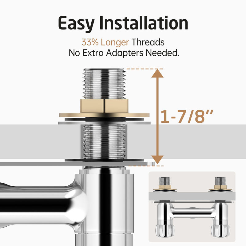 KES 4 Inch All Metal RV Shower Faucet, Leak-Proof Camper Shower Faucet Valve Diverter Replacement for Indoor and Outdoor Shower (Valve Body Only, Showerhead Not Included), Chrome Downward Spout