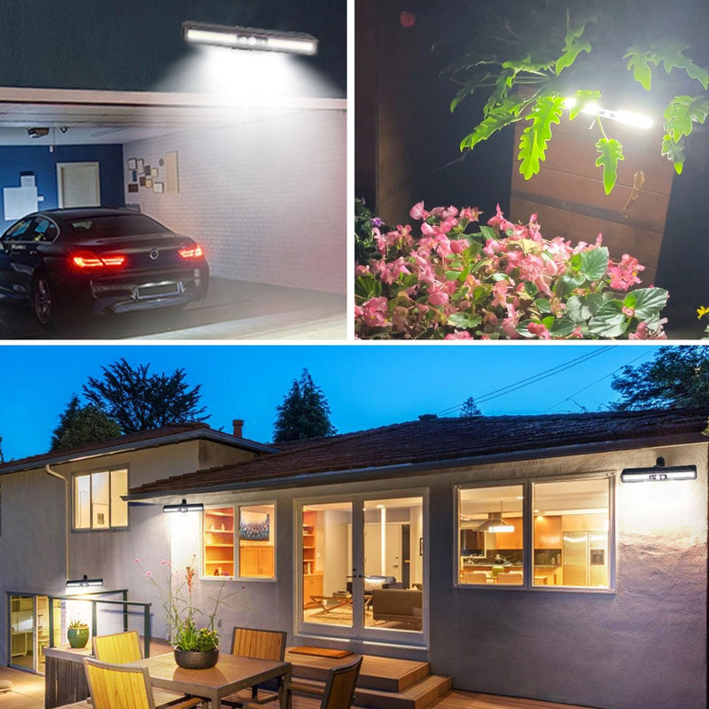 Clip On Solar Motion Lights Outdoor Waterproof, 2 Pack Solar Fence Lights Outside with 36 LEDs, 6000K, Portable Solar Powered Security Light for Fence Garage Camping Cool White (6000K)