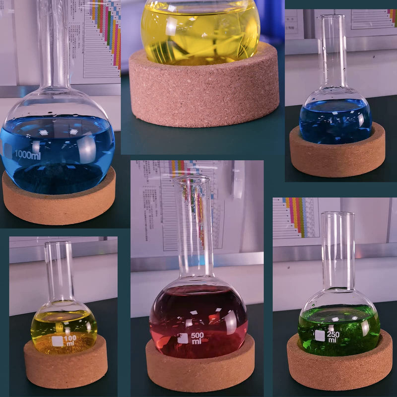 Cork Stand - Lab Flask Support, Holder for Round Bottom Flasks, 5 Sizes (80mm-140mm, 5) 80mm/3.15in-140mm/5.51in