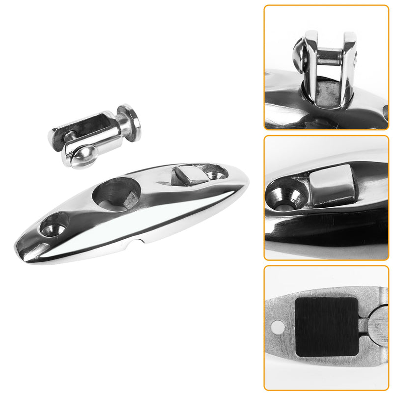 ORLANG 2Pack Boat Bimini Top Swivel Hinge, 316 Stainless Steel Deck Side Mount Quick Release Hinge, 360 Degree Rotation Marine Bimini Top Hardware with Screws for Boat Yacht,Pontoon Boat