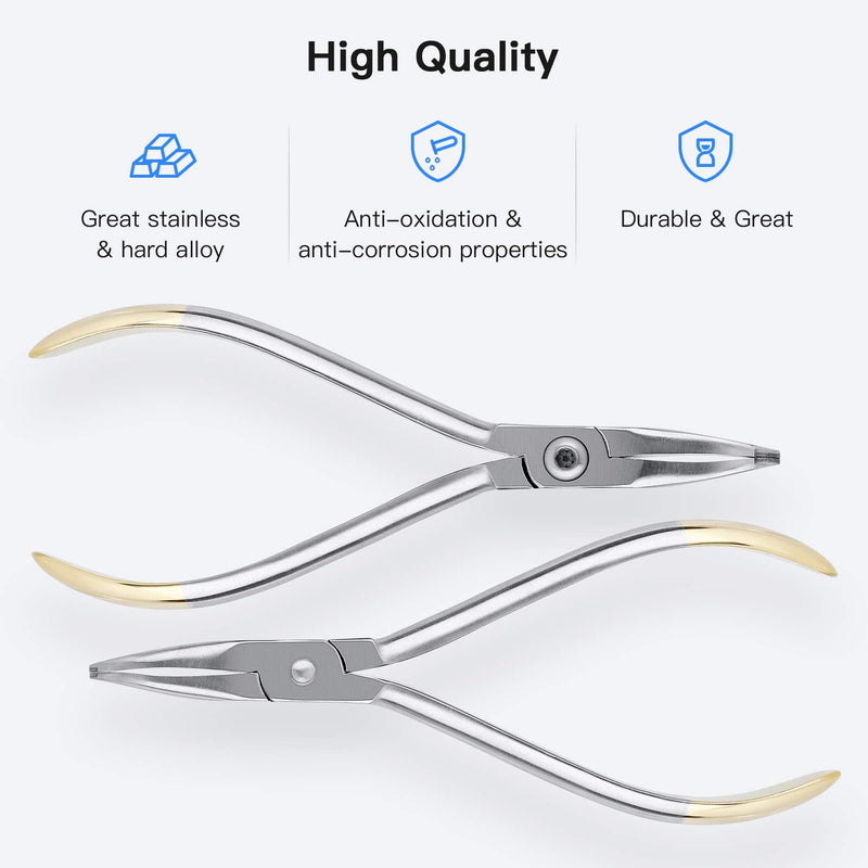 Annhua Dental Curved How's Plier Orthodontic Curved Plier, Orthodontic Position Angled Appliance Plier Wire Bending Instrument for Dentist