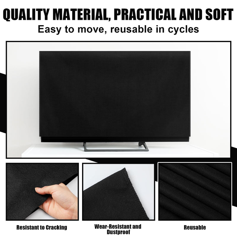 65''W x 36''H Polyester TV Cover for Moving Fits TV Screens up to 60"-65" Heavy Duty Flat Screen Protection During House Moving, Storing, or Home Renovation 65 Inch