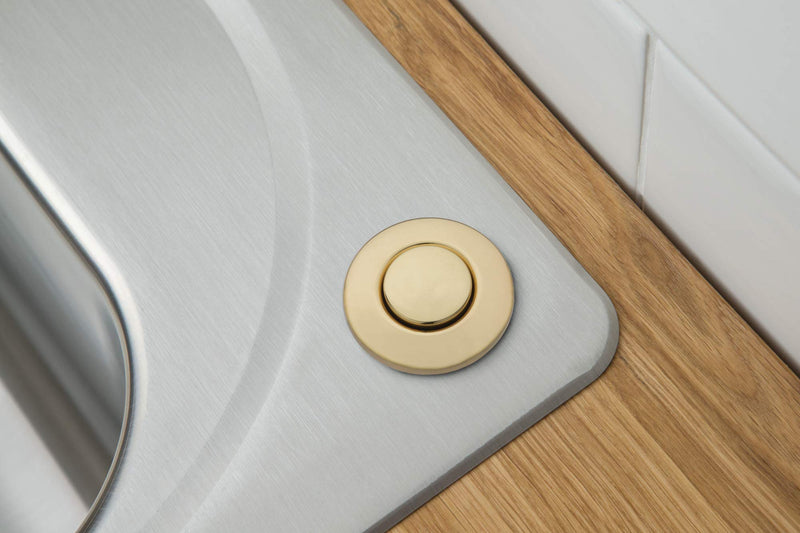 Moen Brushed Gold Garbage Disposal Air Switch Coordinating Decorative Button, Decorative Button Only, Housing Required, AS-4201-BG