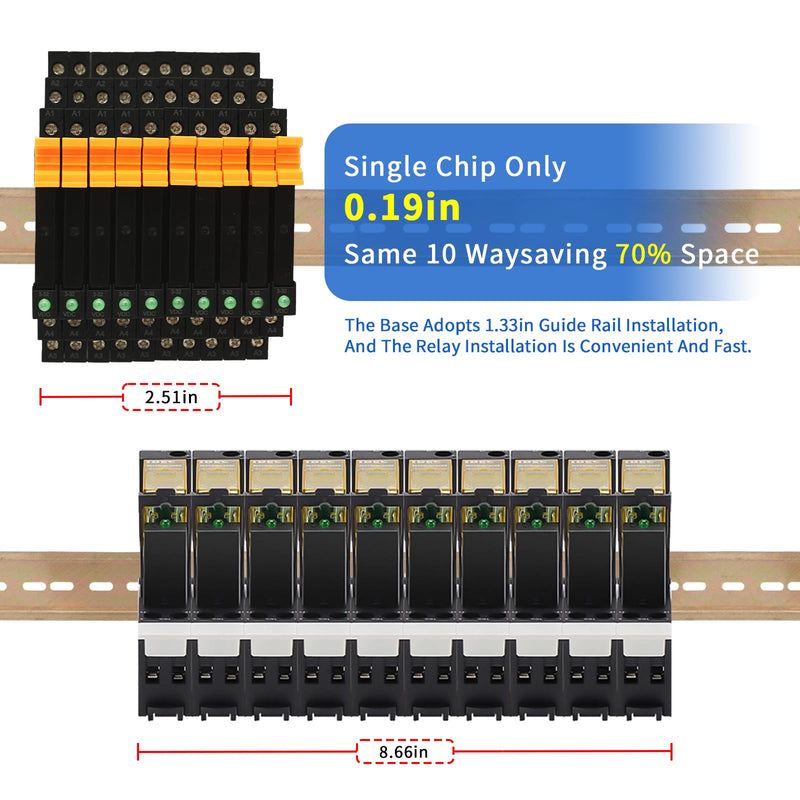 (10pcs) Solid State Relay DD 5V 12V 1.5A,Signal Relay for PLC,No Contact DC to DC;Input:3-32VDC;Output:5-60VDC;Din Rail 10