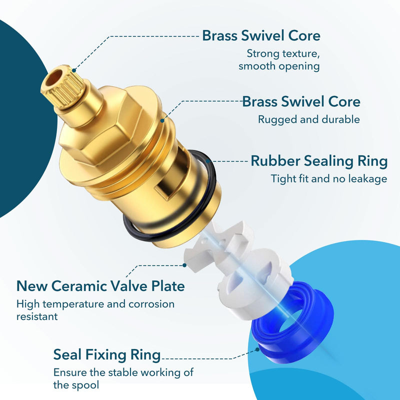 Angle Valve 2 Pack NPT 1/2'' Inlet x 3/8'' Outlet Angle Stop Valve, Brass Shut-Off Valve for Bathroom and Kitchen Plumbing, Toilet and Faucets National (American) Pipe Thread (Silver) Silver