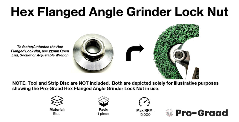 5/8-11 Angle Grinder Flange Nut, Hex Flanged Replacement Lock Nut, Locking Fastener Upper Pressing Plate Nut for 5/8”-11 Angle/Side Grinders 5/8-11 Hex Flanged Angle Grinder Lock Nut