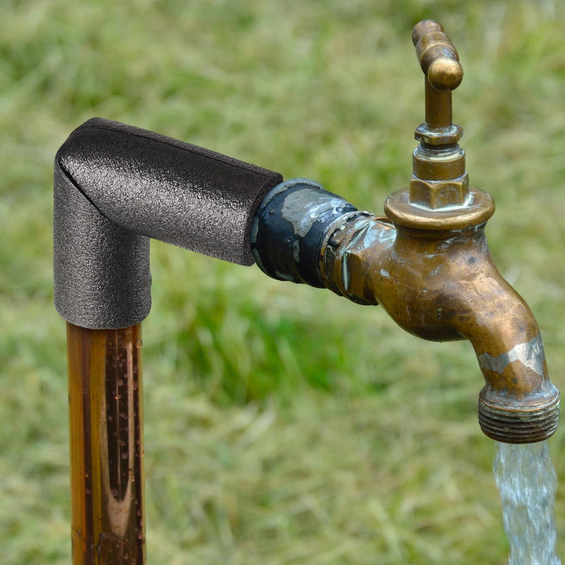 Elbow Pipe Insulation Foam Tube Outdoor Pipe Insulation Wrap Black Foam Pipe Covers Elbow Insulation Tubing Water Pipe Insulation Foam Wrap for Outdoor Winter Irrigation, Sprinkler(8 Pack, 2 Inch) 8