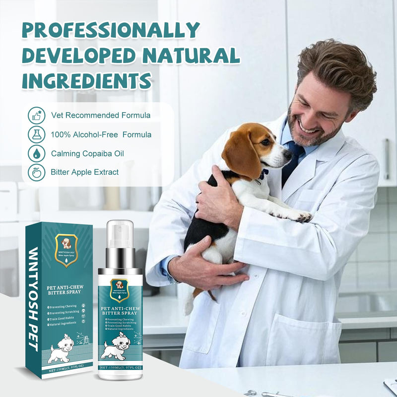LIyun&Hang Enhanced Bitter Apple Spray for Dogs to Stop Chewing and Licking, No Chew Spray for Dogs, Stop Licking Wounds and Hot Spots, Protecting Furniture, Alcohol Free/Non-Toxic (Green) (Green) Green