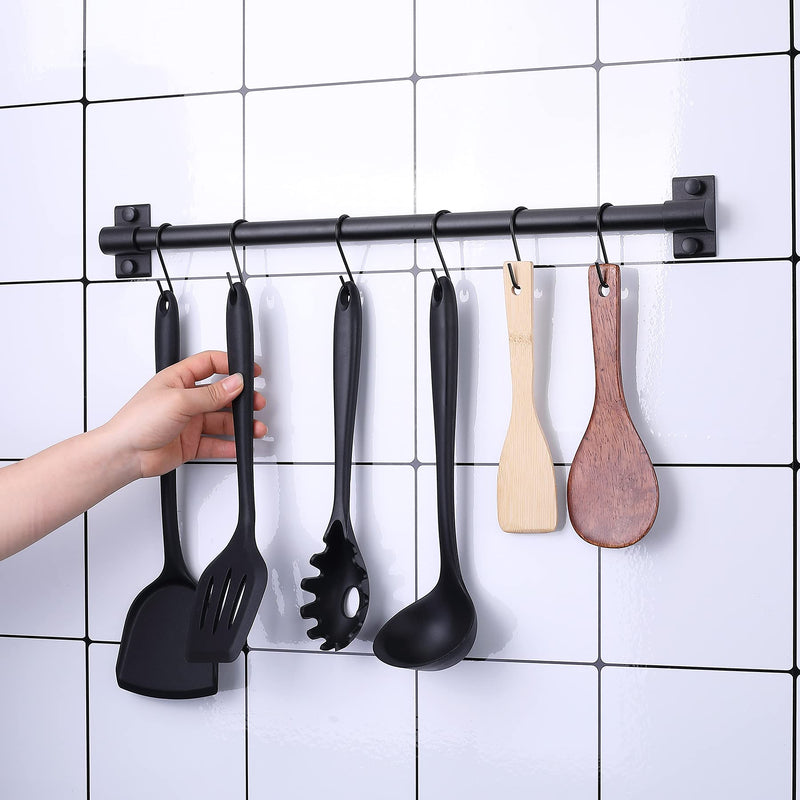 20 Pack 2.4″ Black S Hooks for Hanging Heavy Duty, Jean Hooks for Closet, S Hooks for Hanging Plants & Pots, S Shaped Hooks, S Hooks for Closet, Utensils, Pots & Pans, Clothes, Bags, Towels 20 Pack