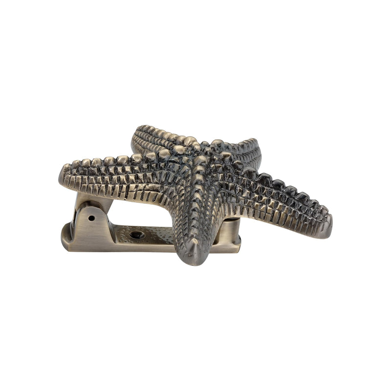 Infinity Decor Solid Brass Antique Starfish Door Knocker 155mm in Antique Brass Finish for Front Door Furniture