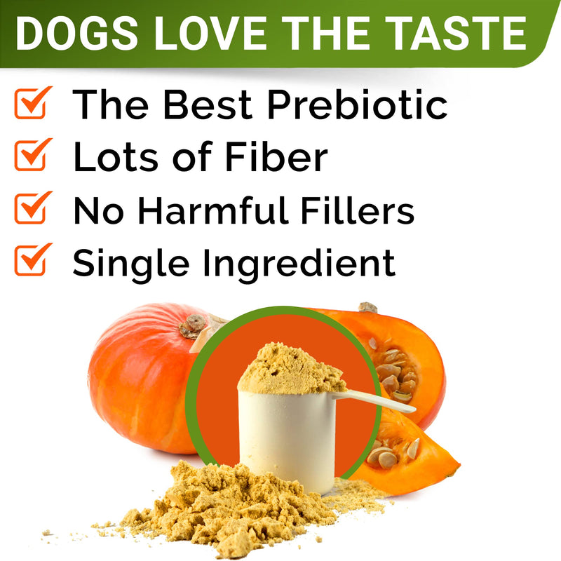 STRELLALAB Pumpkin for Dogs - 8oz High Fiber Powder Supplement - Stool Consistency and Softener - Diarrhea, Constipation, Upset Stomach, Food Sensitivity, Scoot - Digestion Support - Made in USA Pumpkin Powder 8.1 oz (Pack of 1) - PawsPlanet Australia
