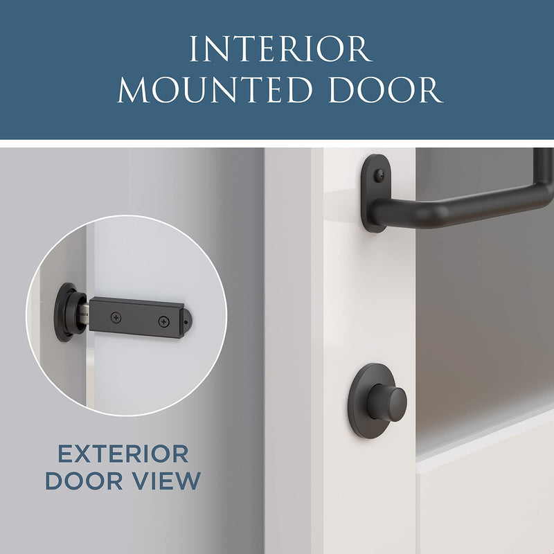 National Hardware N700-150 Barn Door Lock, 5" x 1-1/4" x 3/4", Matte Black 5" x 1-1/4" x 3/4"