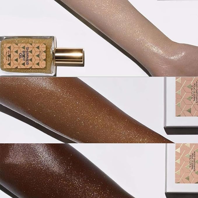 Glitter Body Powder Glitter Powder Waterproof Sweat Proof Shiny Skin Body Shimmer Oil Natural Body Makeup Luminizer 45ml Illumination Glow Cosmetics Bronzer Highlighter Liquid - NewNest Australia