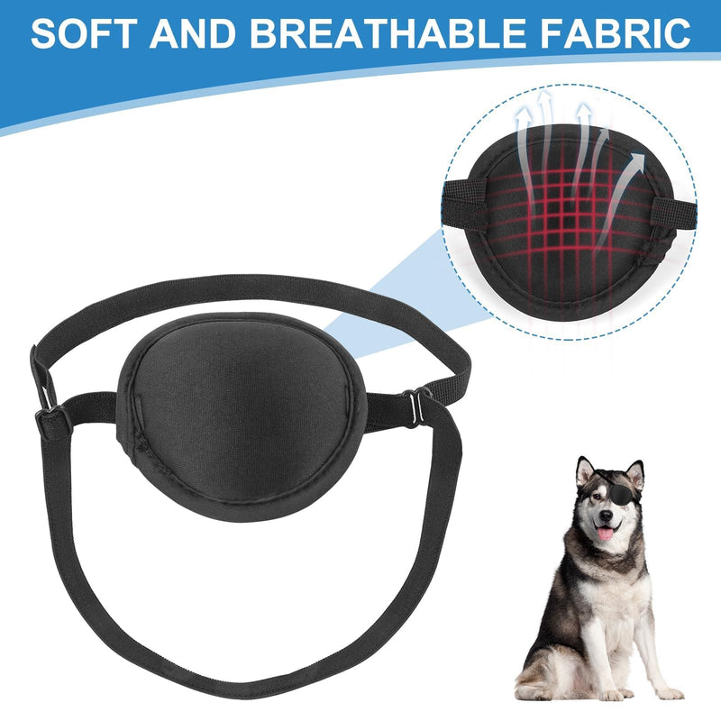 Dog Eye Patch - Protective Cover for Injuries,Post-Surgery Recovery,Adjustable Eye Patch for Small Dogs & Cats (2) 2