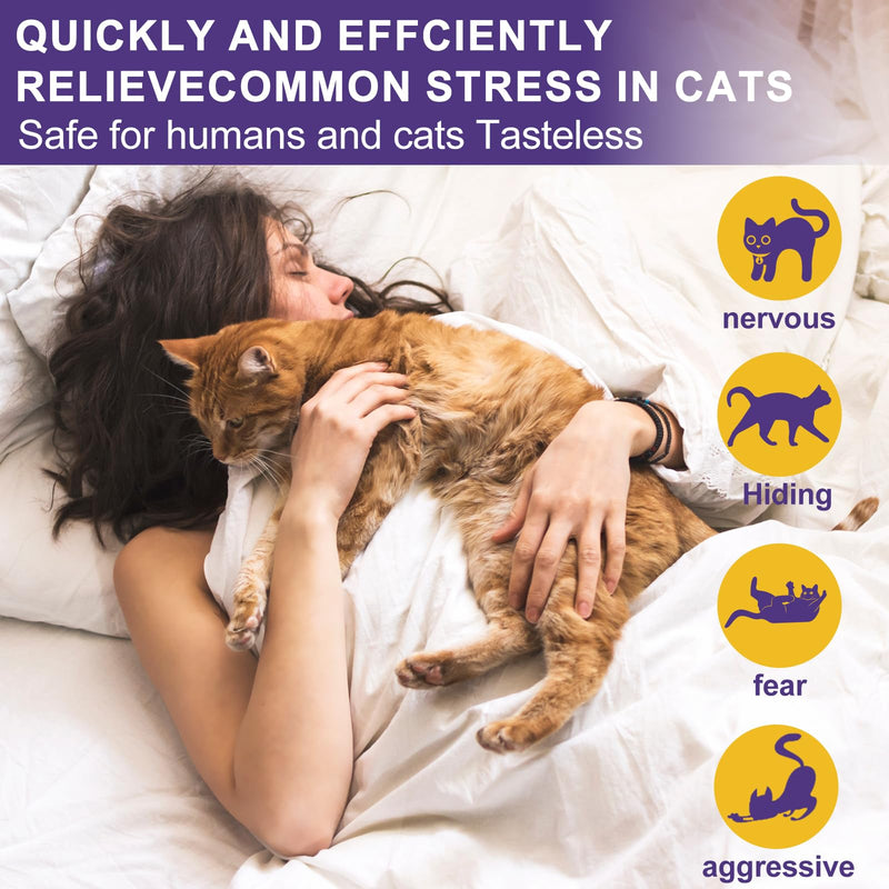 Cat Pheromone Calming Diffuser Starter Kit, 1 Plug-in Diffuser & 3 Refills (48ml Each), Up to 90 Days Supply, Helps Reduce Scratching, Urine Marking & Stress, for Multi-Cat Homes & New Environments