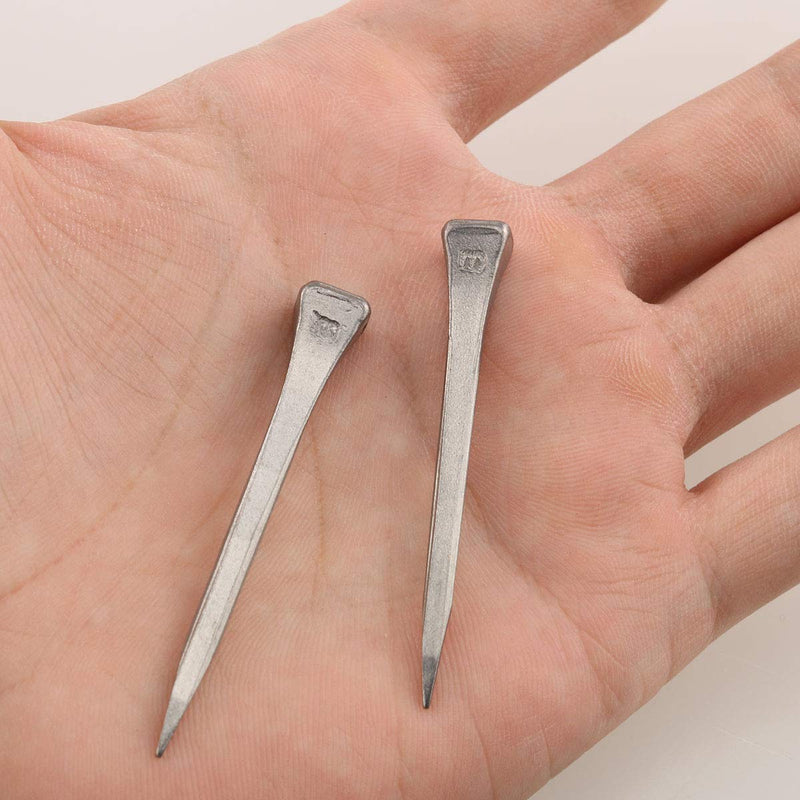 E-outstanding 50-Pack Low Carbon Steel 2 Inch E5 Horseshoe Nails, Polished and Galvanized