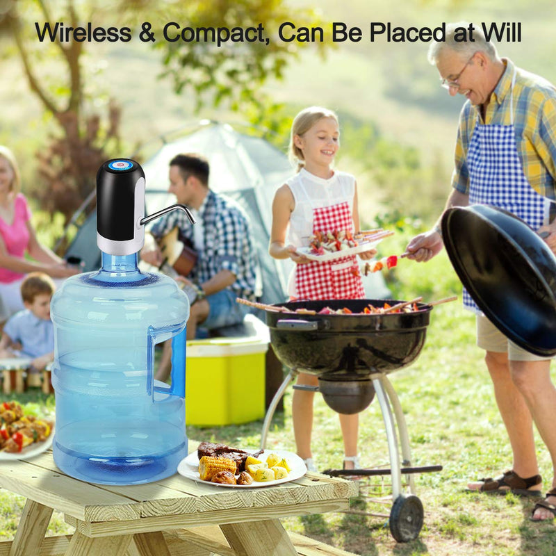 Water Bottle Pump 5 Gallon Water bottle dispenser USB Charging Automatic Drinking Water Pump Portable Electric Water Dispenser Water Bottle Switch Round-B