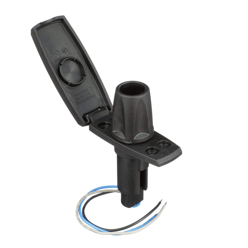 Attwood 910V3PB-7 Light Armor 3-Pin Light Rectangle Base - Black