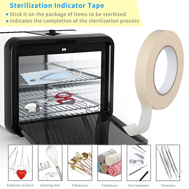 Autoclave Indicator Tape Steam Lead and Latex Free Dental Tattoo Supply 0.78" Wide, 54.68 Yards