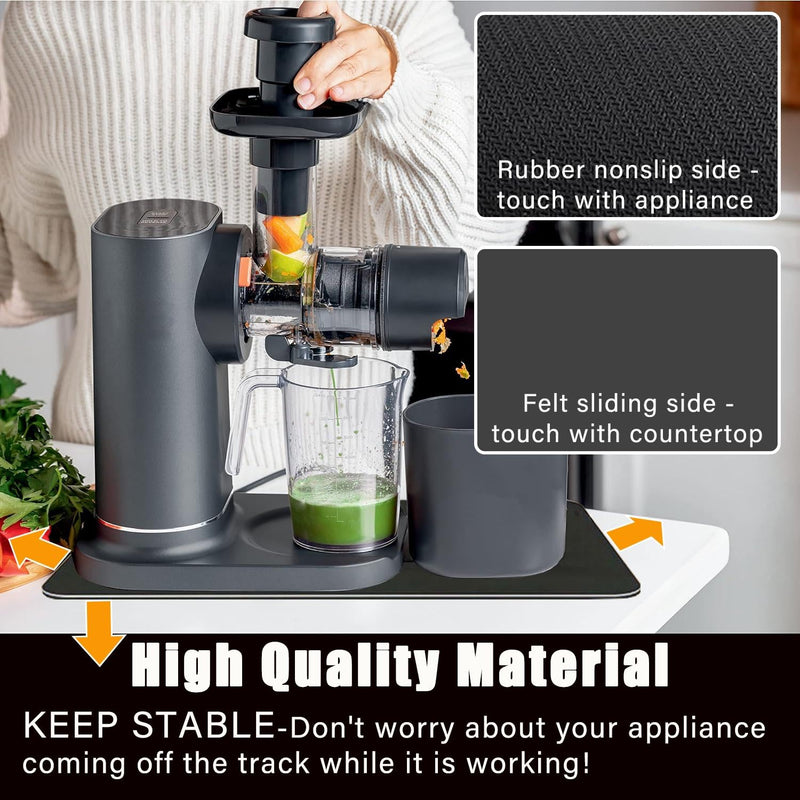 Kitchen Appliance Sliders 360 Degree Rotation Moving on Counter, Appliance Slider Cut to Fit, Mat for Kitchenaid Mixer with Kitchen Accessories,Appliance Mover for Espresso Machine, Food Processor Medium (14'' L x 10'' W) Black-1 Pack
