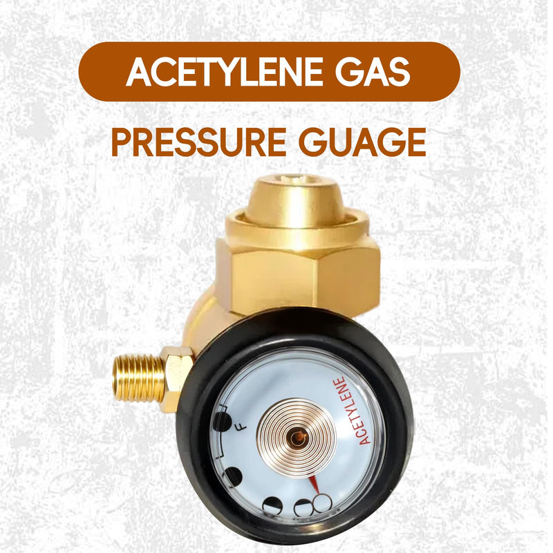 CGA520 AR-B Acetylene Regulator for B Tanks, Acetylene Gauge for Turbo Torch 0386-0725, Acetylene Torch Kit, Turbo Torch Acetylene