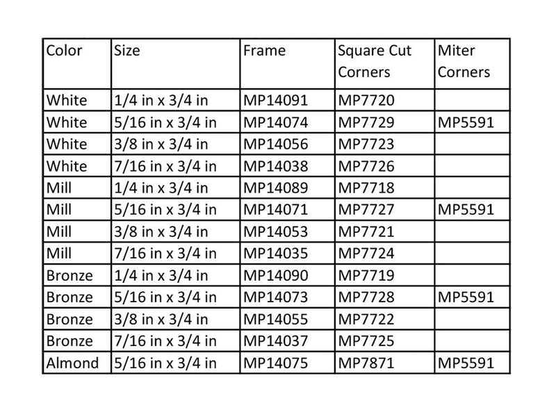 Prime-Line MP7729 Screen Frame Corner, 5/16 In. x 3/4 In., White Plastic (100 Pack) 5/16 in. x 3/4 in.