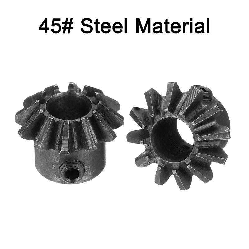 uxcell 4pcs Bevel Gear 1.5 Module 1:1 Reduction Rate 12T 8mm Hole Dia Bevel Pinion Gear Brass, 90 Degree Steering Gear for Hardware Mechanical Rotation