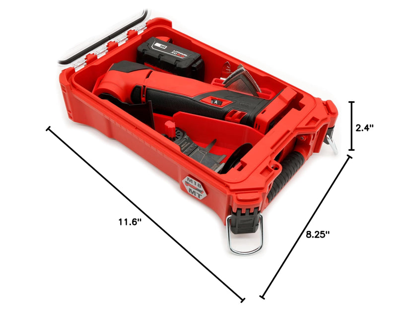 Packout Compact Tool Organizer for Milwaukee 2836-20 M18 Fuel or 2626-20 M18 Cordless Multi-Tool, Accessories and Battery – Fits Box and Tool (Box and Tools Not Included) for Enhanced Protection