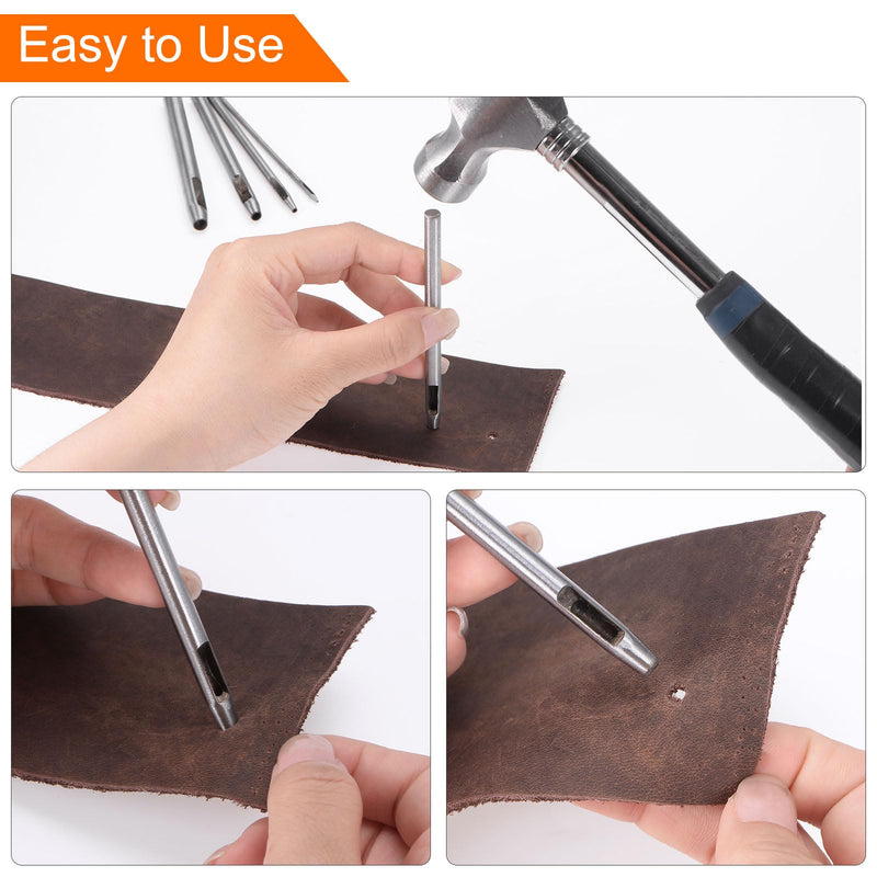 HARFINGTON Hollow Punch for Leather 40mm Round Hole Punch Tool for Belt Puncher Carbon Steel Single Punch for Watch Belts Cut Leather Craft Rubber Paper Fabric Plastic Soft Material