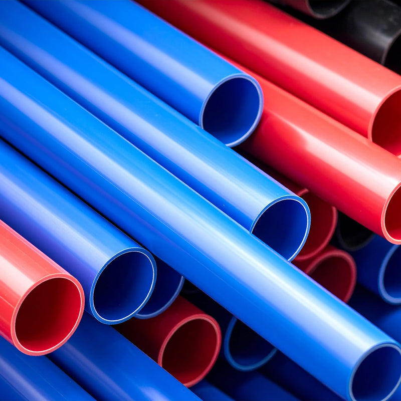 SUPPLYGIANT 3/4" x 4 Ft PEX-B Tube Stick, Pack of 2 Red and 2 Blue Pex Tubing for Potable Water Line Hot Water Plumbing, for Indoor/Outdoor Use 4.0