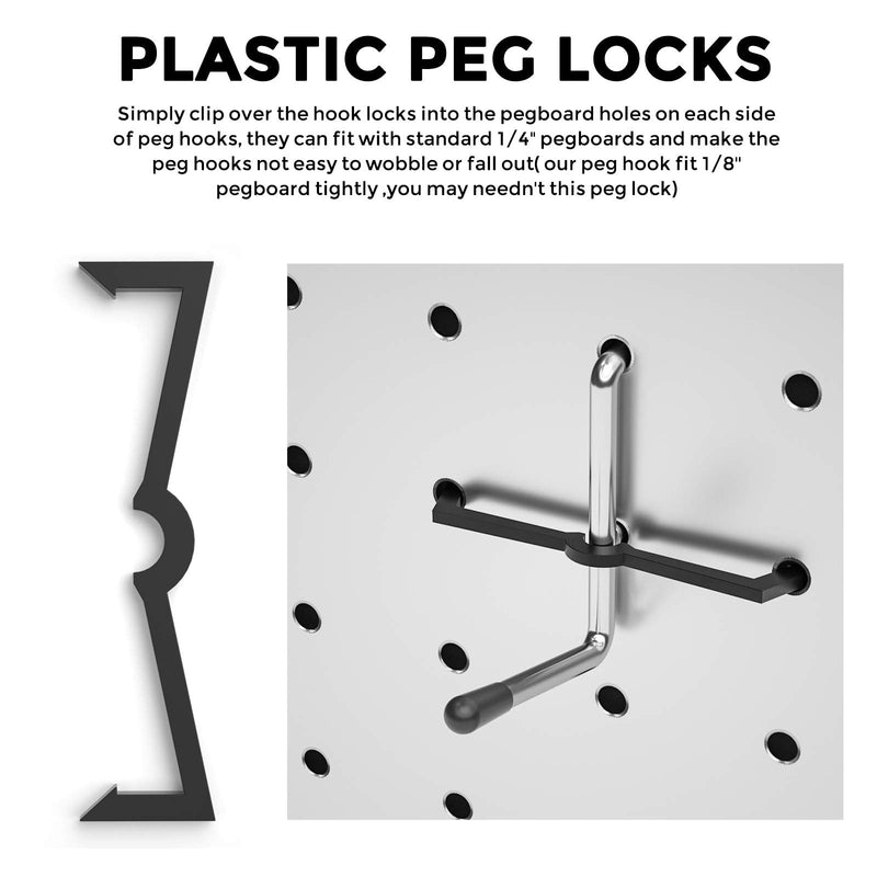 INCLY Pegboard Hooks Set for Hanging Tools, 206PCS Heavy Duty Peg Hook Hanger & Holder Fit 1/4 1/8 Inch Pegboard for Craft Assortment Garage Organizer Bins Attachment Peg Board Accessories