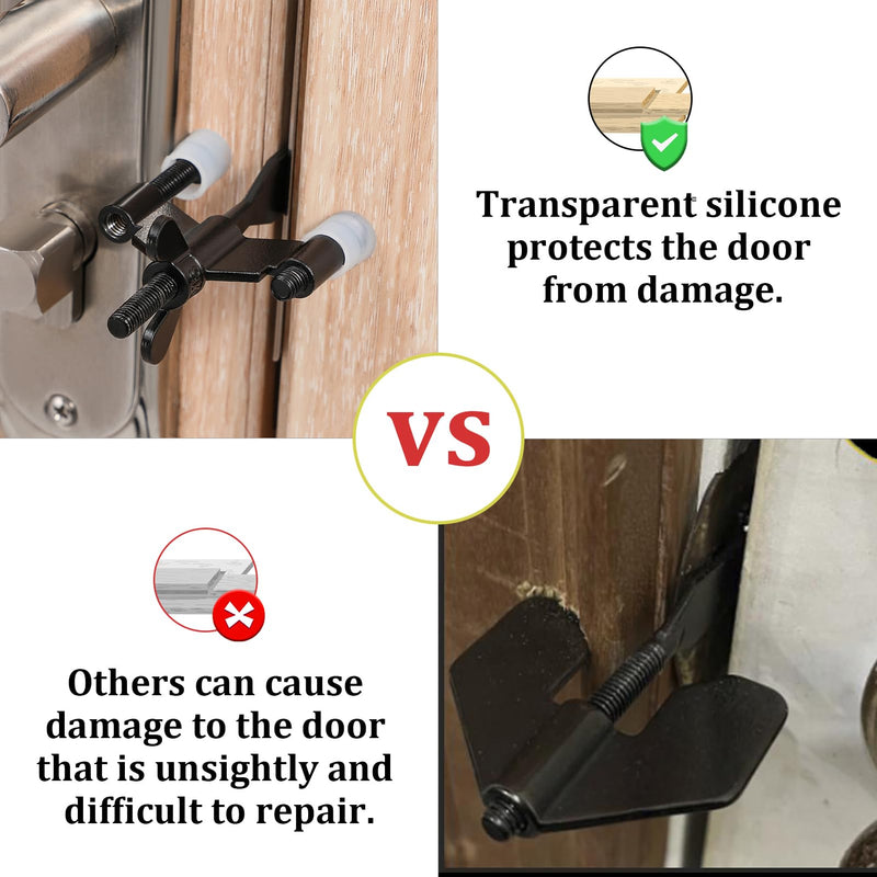 Portable Door Lock Upgraded Stoppers, Hotel Doors Locks for Travelers Safety Locker Jammer Security Devices from Rooms Inside Travel Home Apartment Bedrooms Essentials Reinforcement for Women 1 Pack