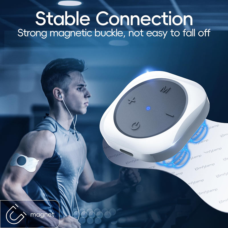 Comfytemp Wireless TENS Unit Machine for Pain Relief, FSA HSA Eligible TENS Unit Muscle Stimulator with Two Sets, Up to 30 Modes TENS Device for Back Pain, Rechargeable Portable with APP Control