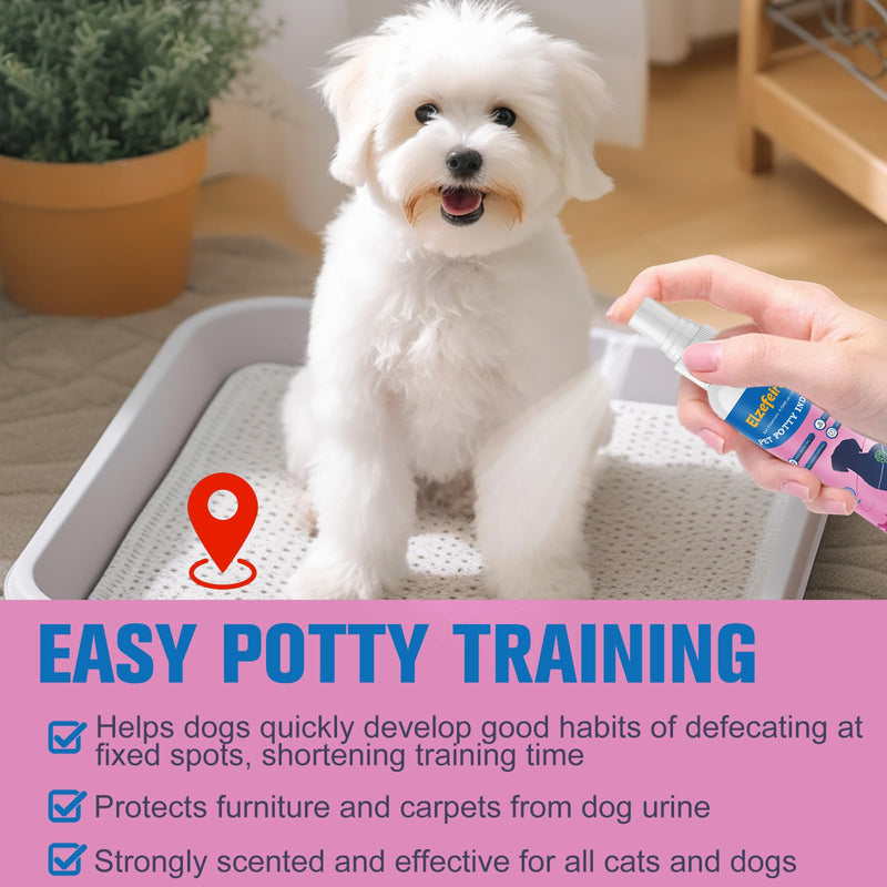 Dog Potty Training Spray,Go Here Potty Training Indoor & Outdoor,Dog Pee Attractant Spray,Training & Behavior Aids For Dogs Cats to Pee in One Spot,Prevent Your Pet from Soiling The Carpet,120ML 120ml