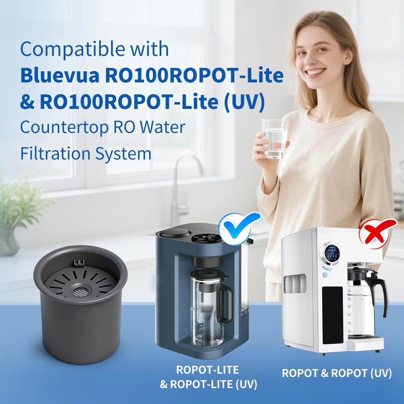 Remineralization Filter Compatible with Bluevua RO100ROPOT-Lite, 3-Pack