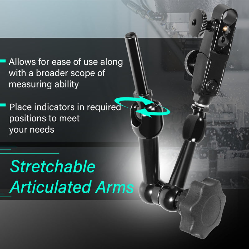 NF1022 Holder Centering Indicator Holders for Centering of Workpieces 丨Spring Loaded Bearing丨 Stretchable Articulated Arms