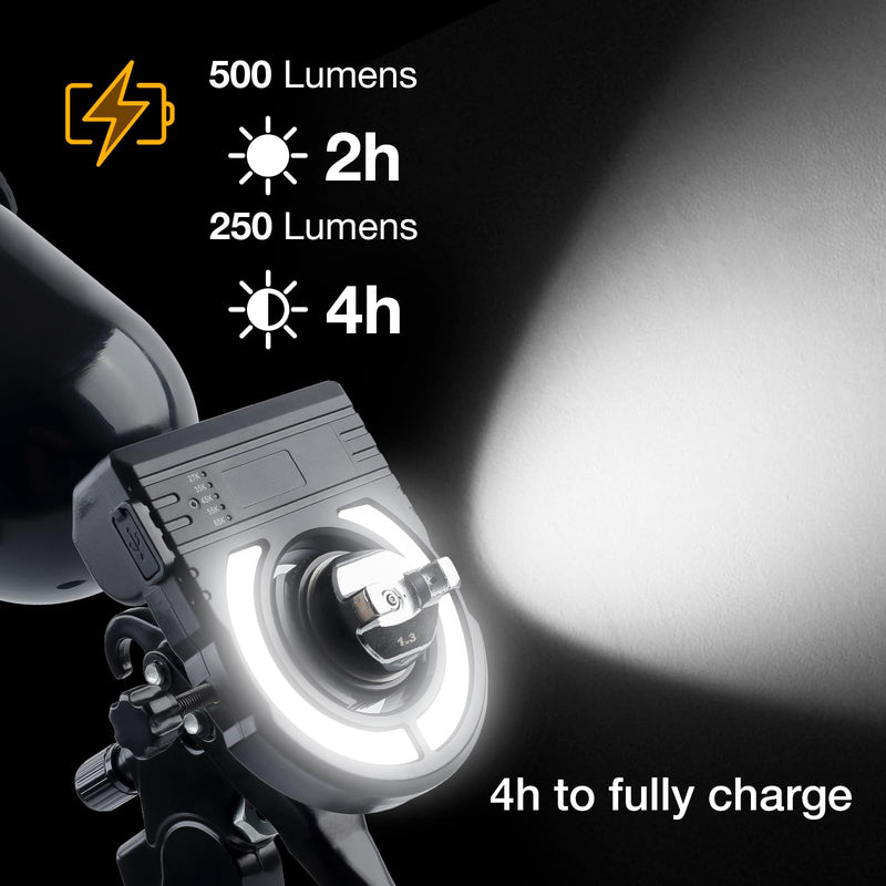YUZES Paint Gun Light, 500-Lumen Spray Gun Light Attachment, 2700K-6500K Black