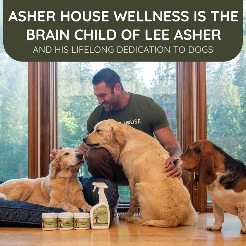 Asher House Wellness Dog Multivitamin Chews - Dog Vitamins and Supplements, Soft Chew for Pet Dogs with Probiotics, Flaxseed, Colostrum - Comprehensive Health Support from Puppy to Senior, 120 Chews - PawsPlanet Australia