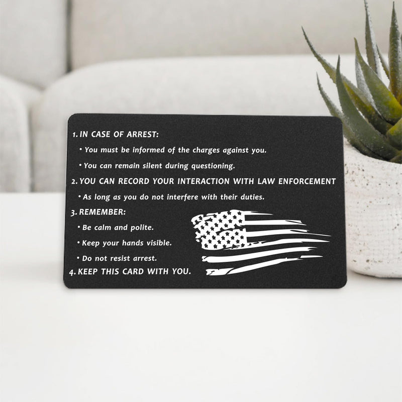 ABNTY Police Encounter Rights Card - Legal Rights Reminder for Immigrants & Citizens | Know Your Rights | Right to Remain Silent, Refuse Search, Record Police Interactions