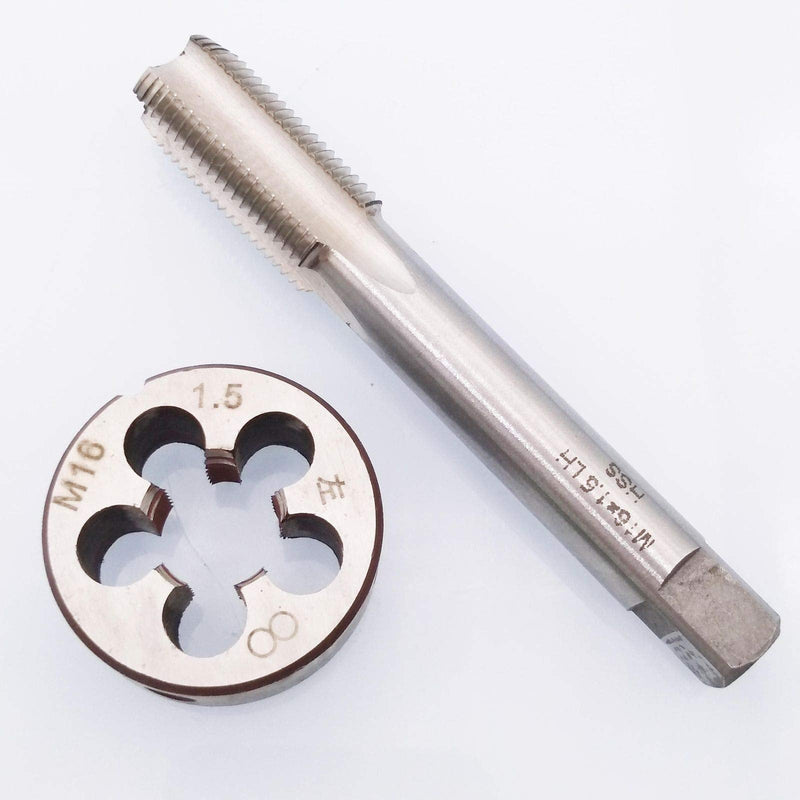 HSS M16 x 1.5mm Tap and M16 x 1.5mm Die Metric Thread Left Hand