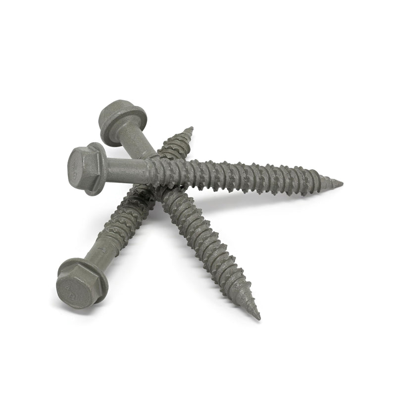 Power Pro Concrete Screw Anchors #410 Stainless Hex Washer (3/16" x 2-1/4") 50-Piece