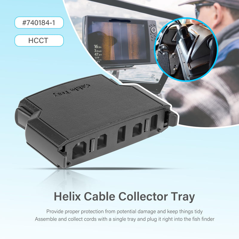 740184-1 Helix Cable Collector Tray (HCCT) Fit for Humminbird Helix8/9/10/12 Series Fish Finders All Models, Cable Secure, Quick Attachment/Removal