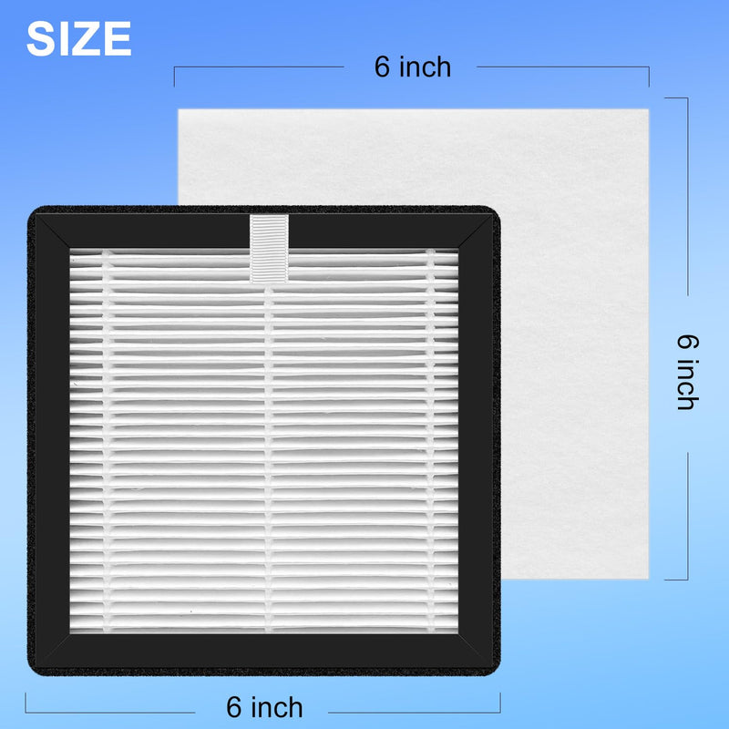 H13 Filter Compatible with KOONE & M-T Solder Fume Extractor,Smoke Purifier | (6”× 6”) Laser Engraving System Replacement Filter 3x Hepa, 6x Per Filter
