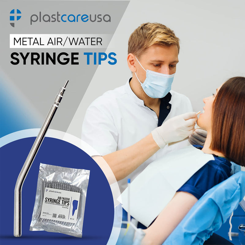 Metal Air Water Spray Nozzle Syringe Tips for Dental Cleaning & Removal of Oral Debris (Pack of 5 Air Water Syringe Tips)