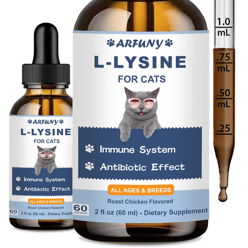 Cat L-Lysine Drops & Dog Mushroom Paste - for Cat Feline Respiratory, Sneezing, Runny Nose, Eye Function - for Dog Gut, Skin, Joint, Immune Health-Dog Lumps & Bumps Treatmen