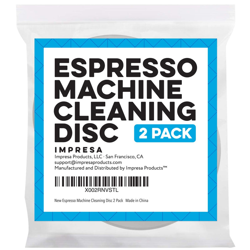 IMPRESA Backflush Cleaning Disc Pack of 2, 54mm Compatible with Breville Duo-Temp Pro & Barista Series - Espresso Machine Accessories Kit - Use with Cleaning Tablets & Espresso Machine Cleaner
