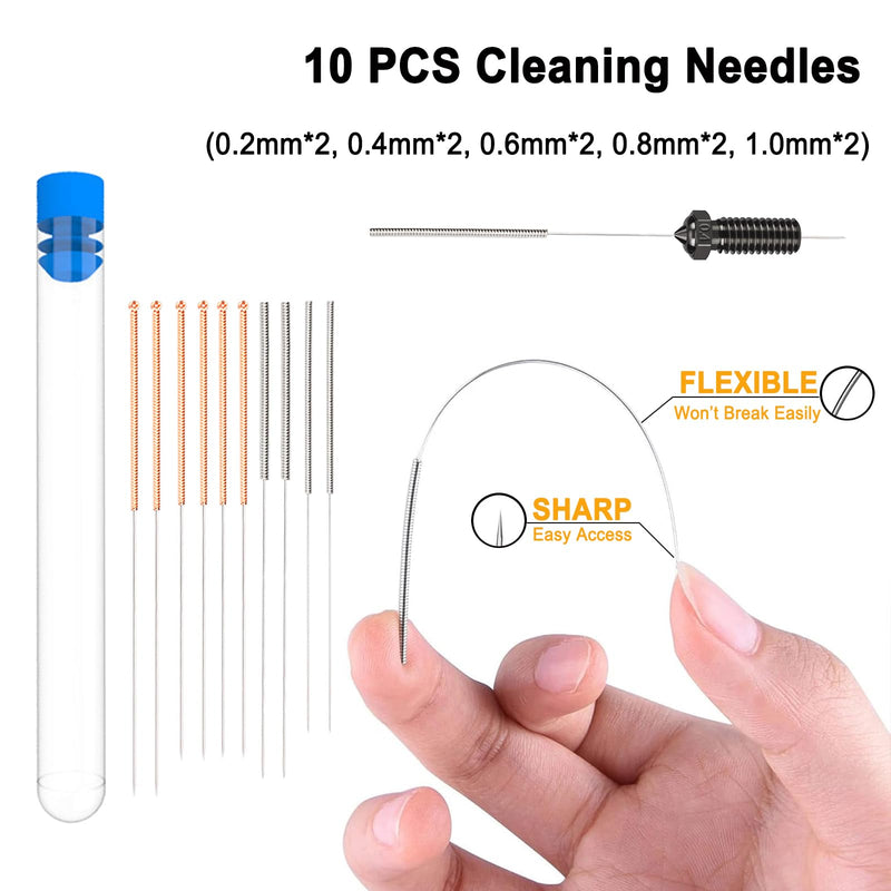 10PCS Mixed Sizes Hardened Steel Nozzles for R QIDI Q1 Pro/X-Max 3 / Q1 Pro/X-Plus 3 / X-Smart 3 3D Printer, 2PCS 0.2/0.4/0.6/0.8/1.0mm Extruder Hotends Nozzles for R QIDI 3D Printer Parts 10PCS Hardened Steel Nozzle