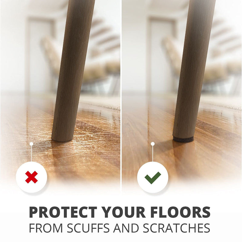 X-PROTECTOR 357 pcs Premium Huge Pack Felt Furniture Pads! Quantity of Furniture Sliders with Many Big Sizes – Your Ideal Floor Protectors. Protect Your Hardwood & Laminate Floor! 357 PCS Brown